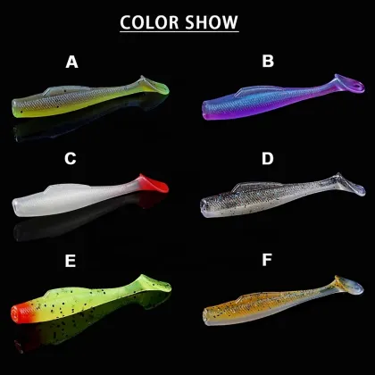 HISTOLURE Fishing Soft Bait Swim Baits 8cm 6pcs/Lot for Bass and Perch