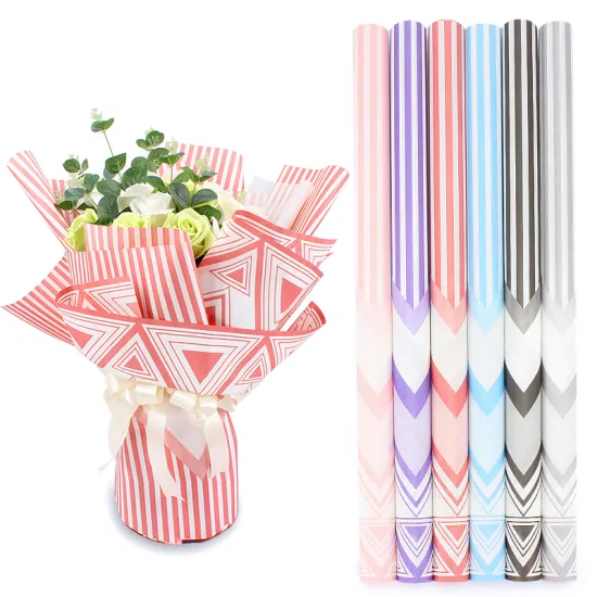 Pink red wrapping paper roll