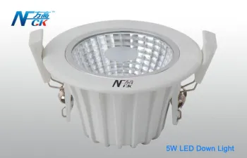High Cri 15watt 1300lm Warm White 5" Led Down Light With 1pc Led