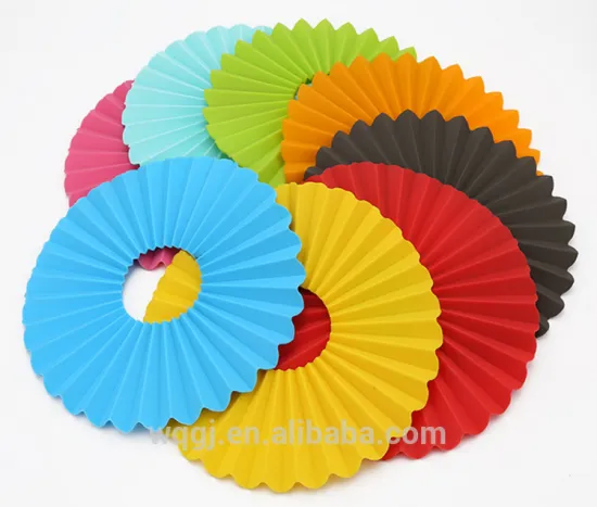 Kitchen Silicone Mat Hot Insulation Anti-slip Placemat Pads Round Shaped Insulation Silicone Table Mat