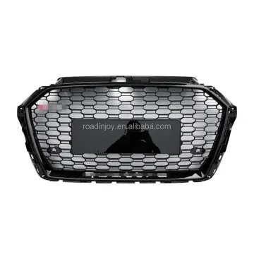 Black Frame RS3 Facelift Grill Car Honeycomb Mesh Grille Front Bumper for Audi A3 S3