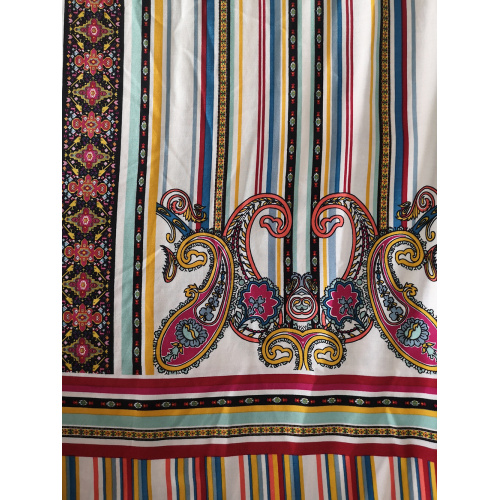 Border Design Rayon Poplin Shuttle 45S Printing Fabric