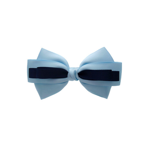 double blue and black bow