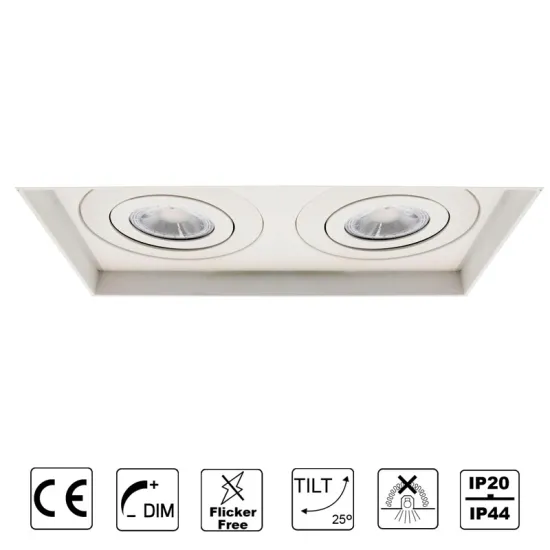 Vertex double recessed downlight