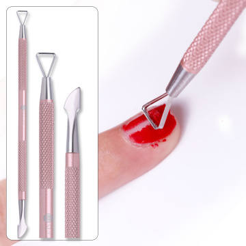 1pc Stainless Steel Nail Art Double Sided Cuticle Finger Dead Skin Cut Remover Pusher Pedicure Nail Care Tools