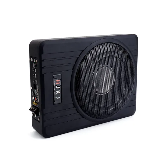 Car Audio Upgrade: Modified Seat Speakers, Compact Amplifier, Subwoofer, and Steel Cannon for Enhanced Sound Quality