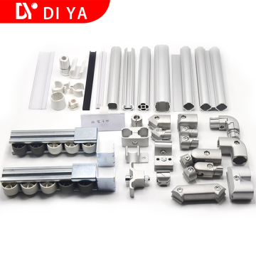 China Anodized Aluminum Tube Lean Pipe for Warehouse Shelving and Storage Racks
