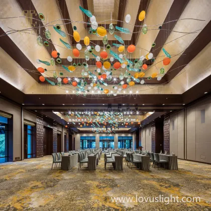 Popular creative color chandelier restaurant chandelier custom large chandelier restaurant chandelier