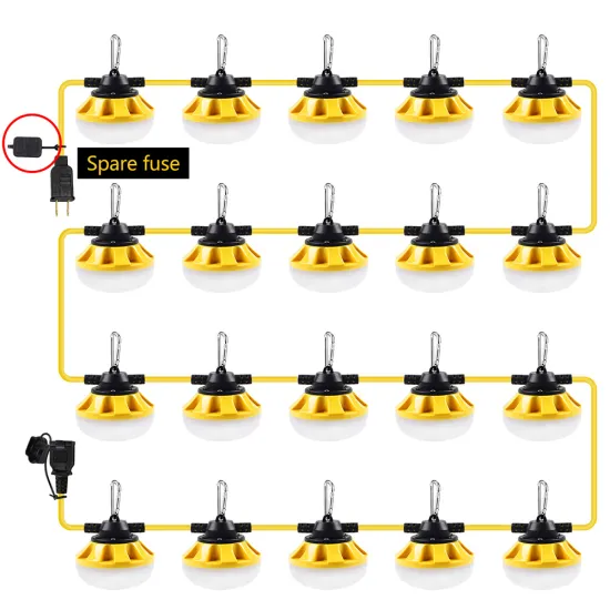 28000lm 200W Job Site Construction String Lights - Energy Efficient ETL Listed Temporary Work Light Fixtures
