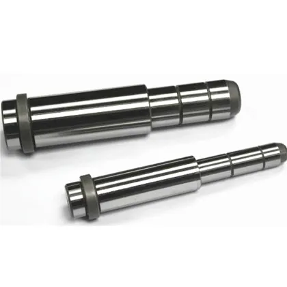 Precision shouldered oil grooves guide pillars with centering collars