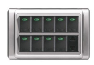 S9 9 Gang Wall Switch + Socket