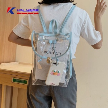 Mochila transparente de mochila pesada PVC mochila transparente