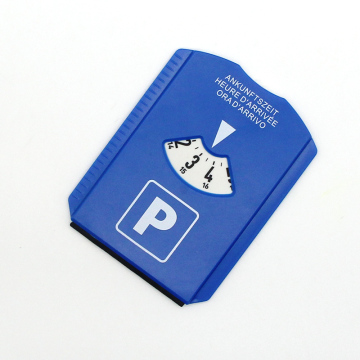 New Design Advertising Logo Print Ice Scraper Made of PVC for Car Parking Time Disc with Water Wiper