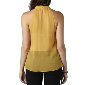 Women's Woven Gone with the Wind Drape Tank Top, 100% Silk Fabric Merrow Edge