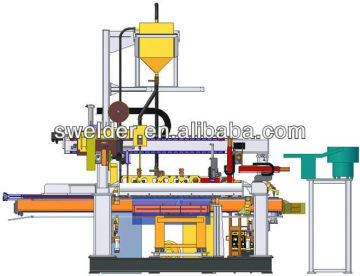 Full automatic pass-type barrels longitudinal seam integrated welding equipment