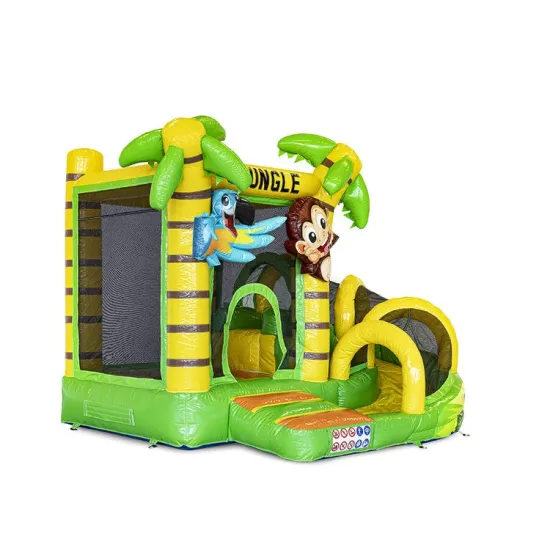 Monkey Jungle Bouncer Combo: Inflatable Bounce House and Jumping Castle for Sale