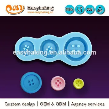 Basic buttons fondant silicone mold for cake decorating