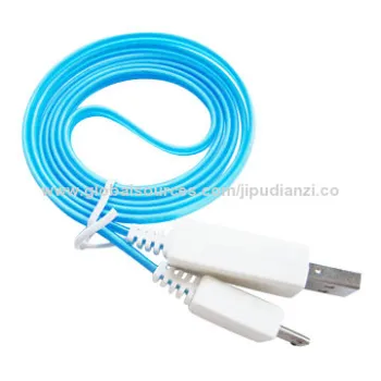 USB 2.0 AM to 5-pin Glowing Micro USB Cable for Samsung/HTC
