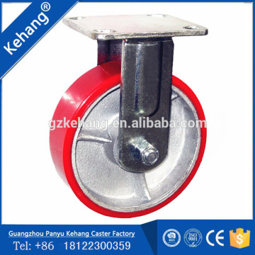 5" industrial polyurethane machinery caster wheel, top plate caster forklift wheel