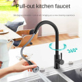 Ventes à chaud 304-Stainless Steel Tall Down Kitchen Faucet