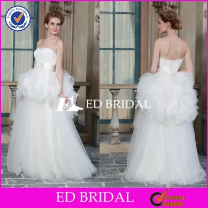 CE1477 Wholesale Cheap A-Line Strapless Puffy Chinese Wedding Dress 2015