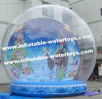 Winter Wonderland Pvc Tarpaulin Pvc Giant Inflatable Snow Globe 0.6mm