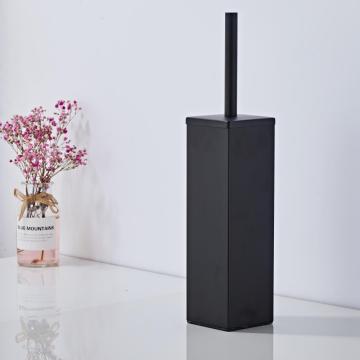 Black Wall-Mounted Stainless Steel Toilet Brush and Bracket for Deep Cleaning