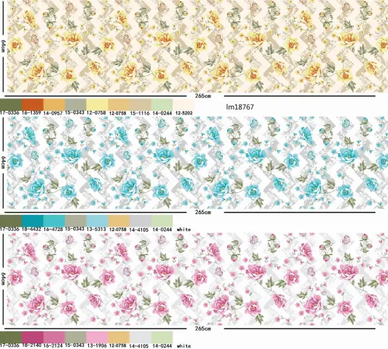 Colors Pigment Print Fabric With High Quality