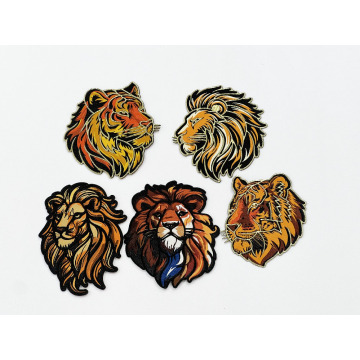 Étiquette haute fréquence à base tissée Lion