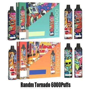 रिचार्जेबल डिस्पोजेबल vape रैंडम बवंडर 6000puff