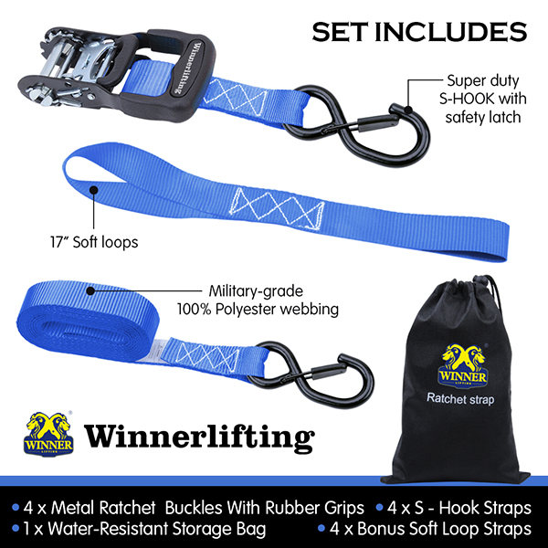 4pk Ratchet Straps