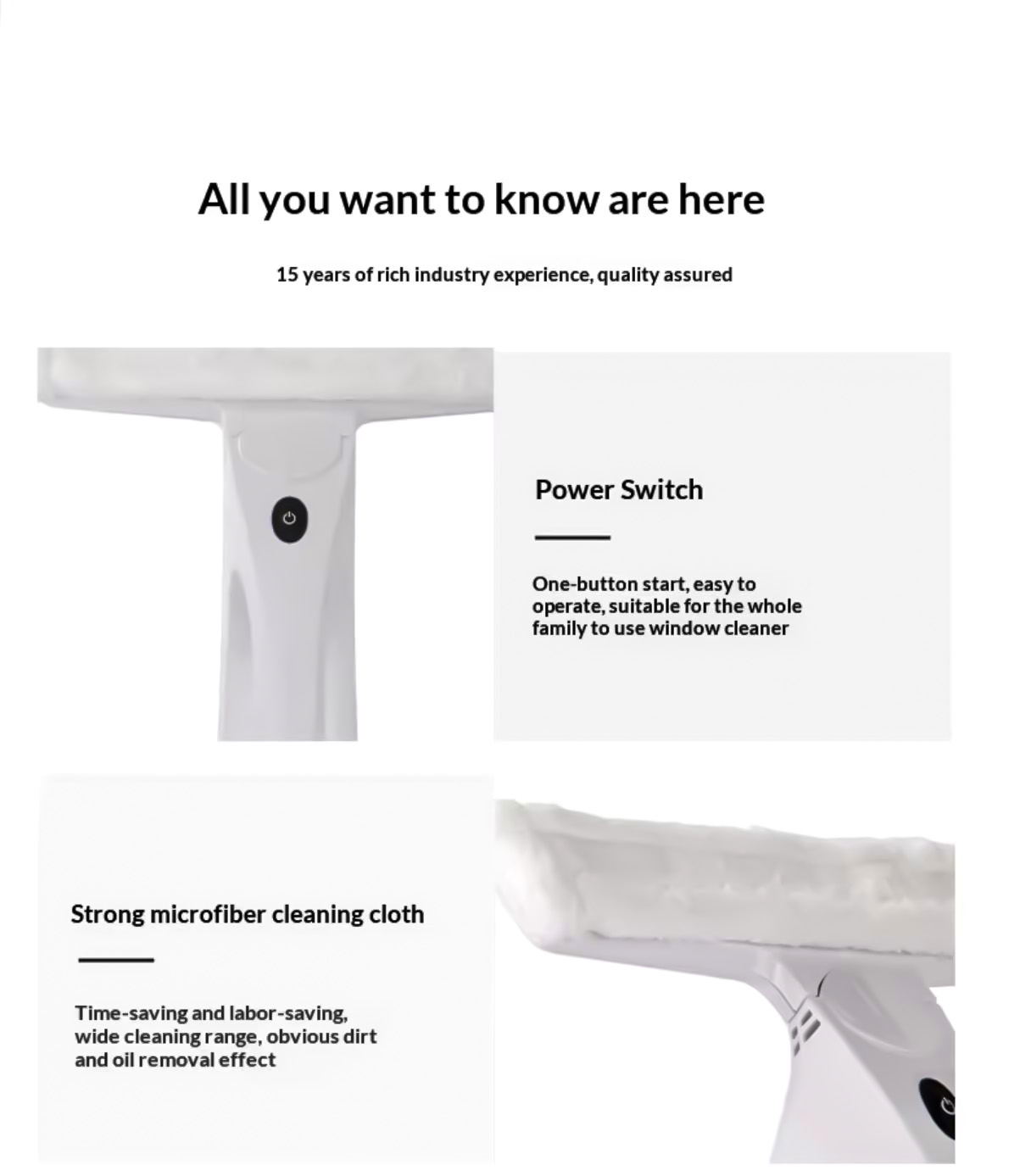 Electric Window Cleaner C1 White