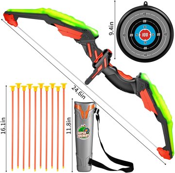 Archery Set for Kids: Outdoor Toys Including Standing Target, Bow, Arrows, and Quiver - Perfect Boys Toy Kit