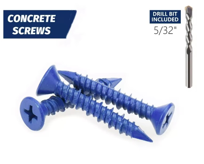 1/4&#39;&#39; lapos fejű, magas, alacsony menetű betoncsavaros horgony