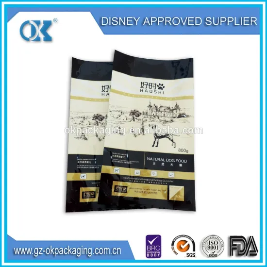 alibaba large carry out side gusset plastic pet food bags