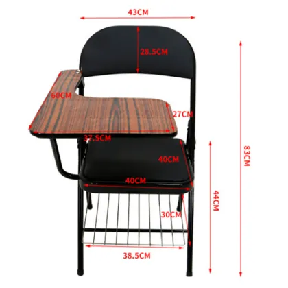 Modern Folding Student Chair with Tablet Arm for Wholesale Office Rooms