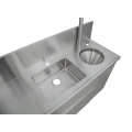 Stainless steel sluice sink with cistern