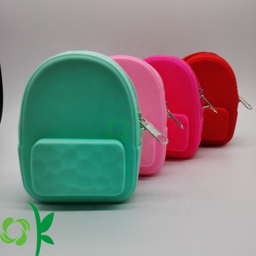 Mini Silicone Backpack Shaped Coin Purse