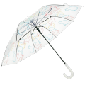 Parapluie transparent élégant à côtes droites intégrées