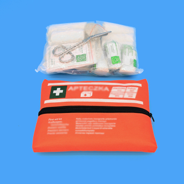 2021 New arrivals medical emergency waterproof outdoor travel orange fist aid kit bag