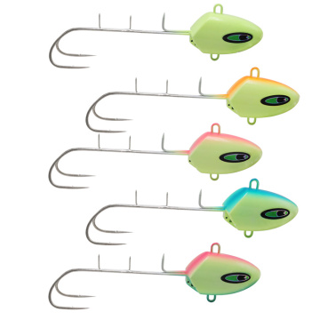 High-Capacity Jig Head Luminous Knife Fishing Gear with Double Hooks