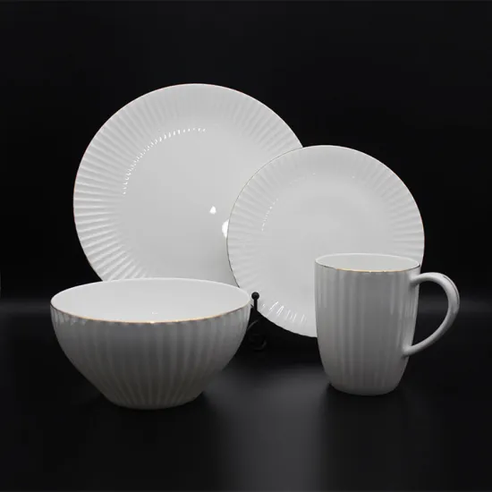 High quality custom white porcelain tableware set