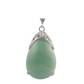 Natural teardrop quartz crystal stone inlaid with colorful Zircon Pendant water drop therapy chakra jewelry