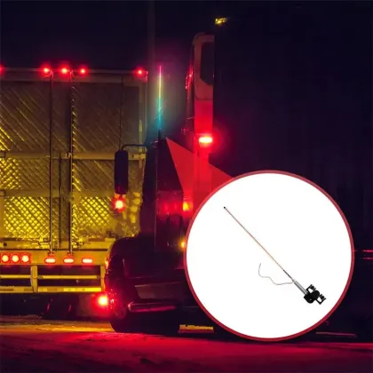 24V LED RGB Truck Antenna Light - Colorful Streamer Flashing Pilot Lights for Trunk