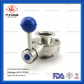 sanitary stainless steel threaded clamp butterfly valve