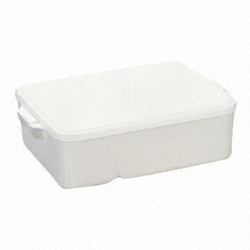 Plastic Lunch Box in 1,400mL Volume, with Transparent Lid, Ideal for Promotions