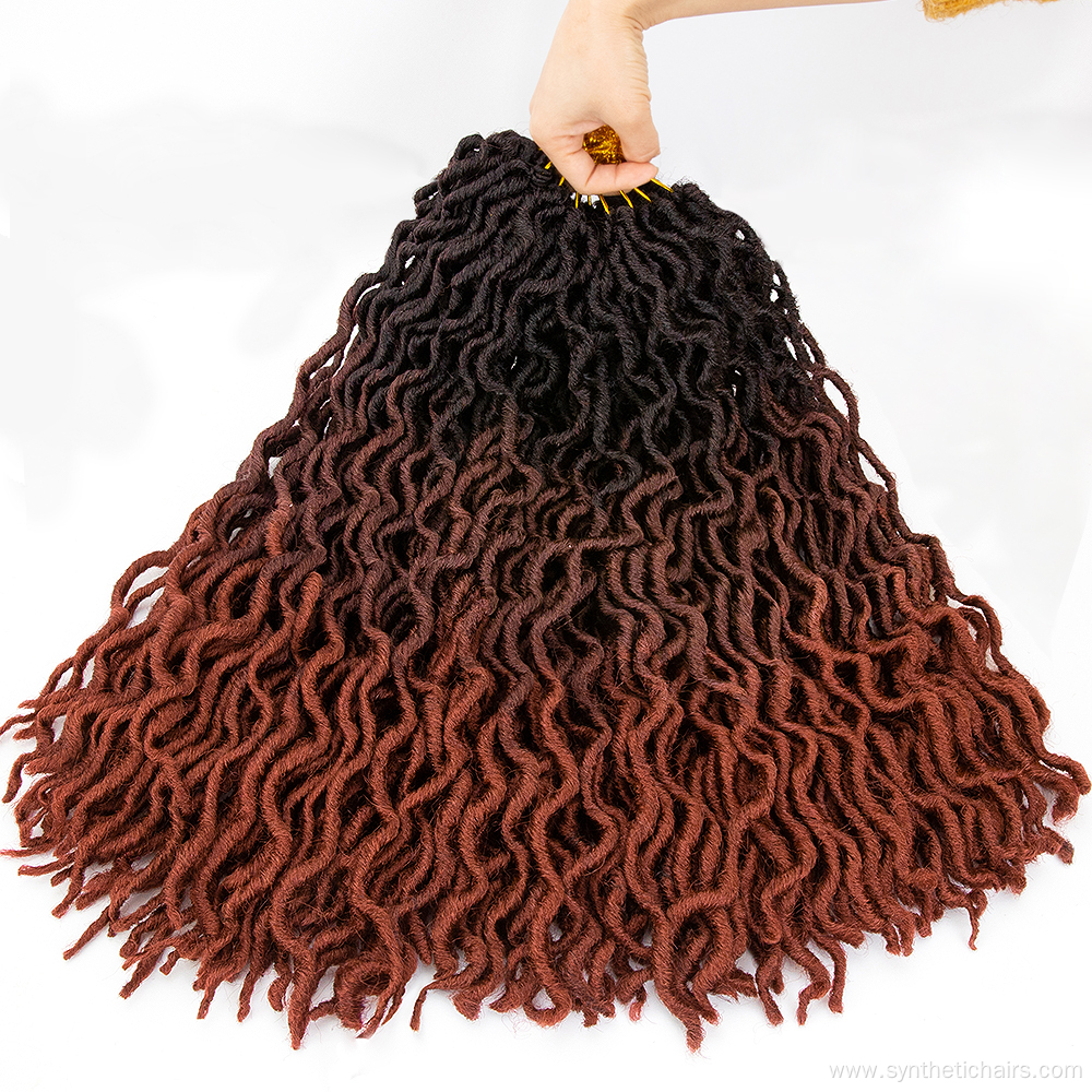 Curly Synthetic Ombre Wavy Gypsy Locs Crochet Hair