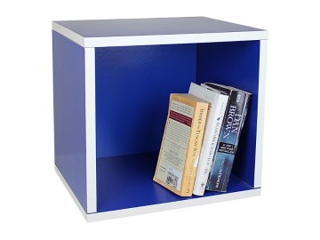 Blue Colored Cardboard Square Storage Case Without Door