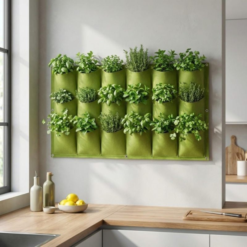 18 Pocket Hanging Wall Planter Grow Bags