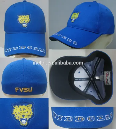 lion pattern embroidered sports cap